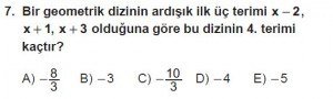 11. Sınıf Temel Matematik kazanım Test 1 soru7
