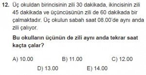 11. Sınıf Temel Matematik kazanım Test 2 soru12