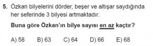 11. Sınıf Temel Matematik kazanım Test 2 soru5