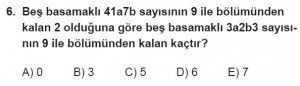 11. Sınıf Temel Matematik kazanım Test 2 soru6