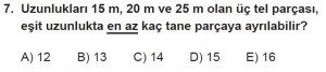 11. Sınıf Temel Matematik kazanım Test 2 soru7