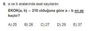 11. Sınıf Temel Matematik kazanım Test 2 soru8