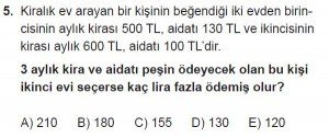 11. Sınıf Temel Matematik kazanım Test 3 soru5