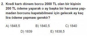 11. Sınıf Temel Matematik kazanım Test 4 soru2