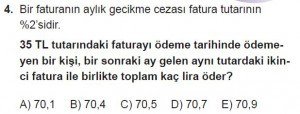 11. Sınıf Temel Matematik kazanım Test 4 soru4