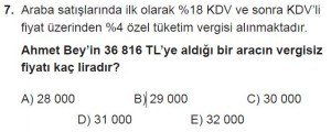 11. Sınıf Temel Matematik kazanım Test 4 soru7
