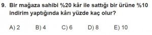 11. Sınıf Temel Matematik kazanım Test 4 soru9