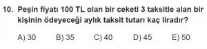 11. Sınıf Temel Matematik kazanım Test 5 soru10