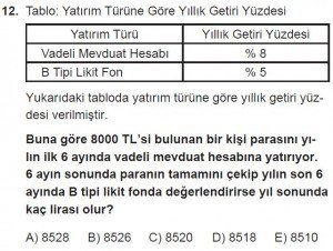 11. Sınıf Temel Matematik kazanım Test 5 soru12
