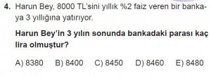 11. Sınıf Temel Matematik kazanım Test 5 soru4