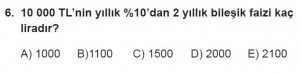 11. Sınıf Temel Matematik kazanım Test 5 soru6