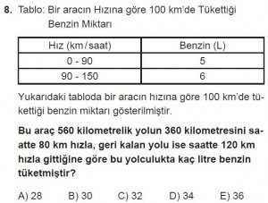 11. Sınıf Temel Matematik kazanım Test 6 soru8