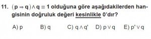 11. Sınıf ileri Matematik kazanım Test 1 soru11