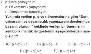 11. Sınıf ileri Matematik kazanım Test 1 soru2