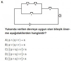 11. Sınıf ileri Matematik kazanım Test 1 soru6