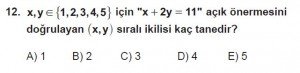 11. Sınıf ileri Matematik kazanım Test 2 soru12