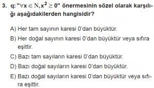 11. Sınıf ileri Matematik kazanım Test 2 soru3