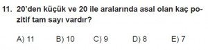 11. Sınıf ileri Matematik kazanım Test 3 soru11