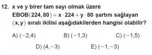 11. Sınıf ileri Matematik kazanım Test 3 soru12