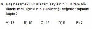 11. Sınıf ileri Matematik kazanım Test 3 soru3