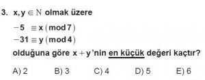 11. Sınıf ileri Matematik kazanım Test 4 soru3