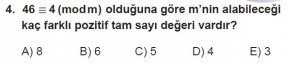 11. Sınıf ileri Matematik kazanım Test 4 soru4