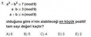 11. Sınıf ileri Matematik kazanım Test 4 soru7