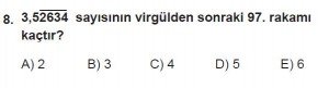 11. Sınıf ileri Matematik kazanım Test 4 soru8