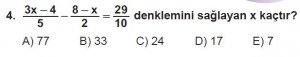 11. Sınıf ileri Matematik kazanım Test 5 soru4