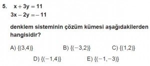 11. Sınıf ileri Matematik kazanım Test 5 soru5