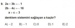 11. Sınıf ileri Matematik kazanım Test 5 soru9