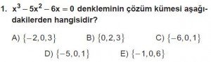 11. Sınıf ileri Matematik kazanım Test 6 soru1