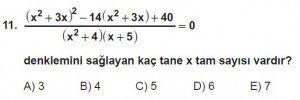 11. Sınıf ileri Matematik kazanım Test 6 soru11