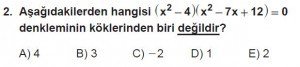 11. Sınıf ileri Matematik kazanım Test 6 soru2