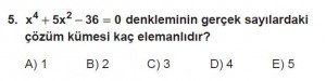 11. Sınıf ileri Matematik kazanım Test 6 soru5