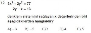 11. Sınıf ileri Matematik kazanım Test 7 soru12