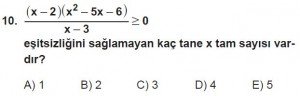 11. Sınıf ileri Matematik kazanım Test 8 soru10