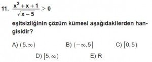 11. Sınıf ileri Matematik kazanım Test 8 soru11