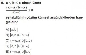 11. Sınıf ileri Matematik kazanım Test 8 soru9