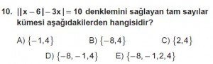 12. Sınıf Matematik kazanım Test 2 soru10