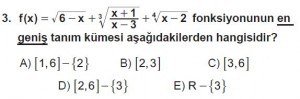 12. Sınıf Matematik kazanım Test 2 soru3