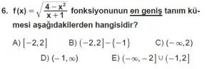 12. Sınıf Matematik kazanım Test 2 soru6