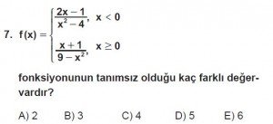 12. Sınıf Matematik kazanım Test 2 soru7