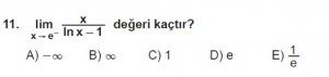 12. Sınıf Matematik kazanım Test 3 soru11