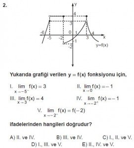 12. Sınıf Matematik kazanım Test 3 soru2