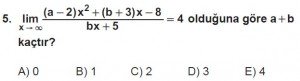 12. Sınıf Matematik kazanım Test 4 soru5