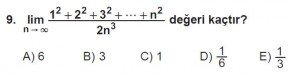 12. Sınıf Matematik kazanım Test 4 soru9