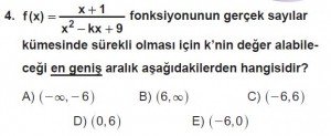 12. Sınıf Matematik kazanım Test 5 soru4