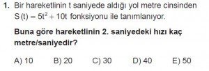 12. Sınıf Matematik kazanım Test 6 soru1