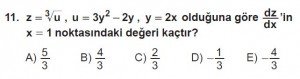 12. Sınıf Matematik kazanım Test 6 soru11